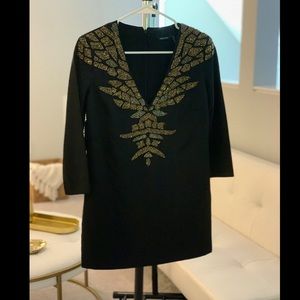 Marciano Hand Embellished Jet Black Dress